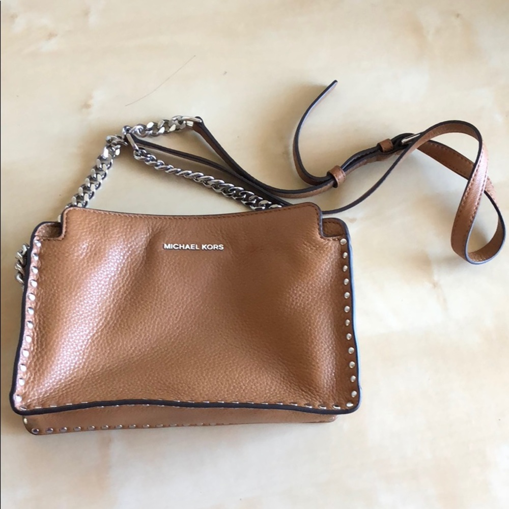 Brown leather crossbody